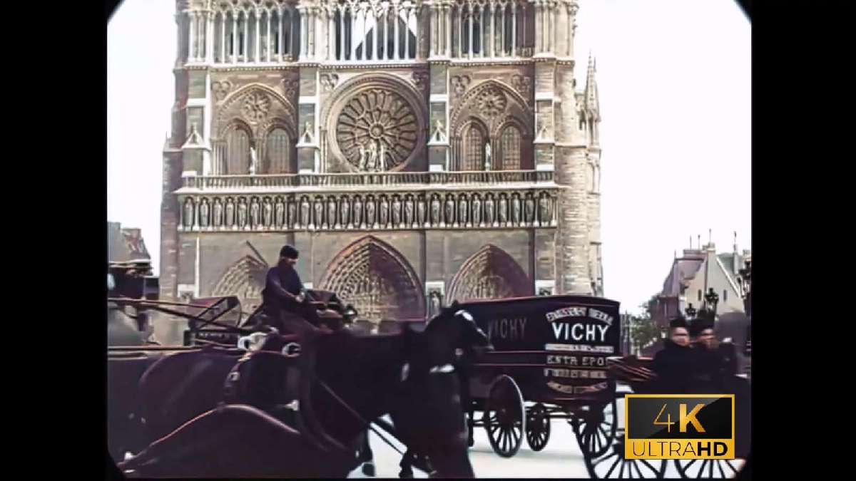 1890 Yılında Kaydedilen Paris Seyahati Yapay Zekayla 4K Çözünürlüğe Kavuştu